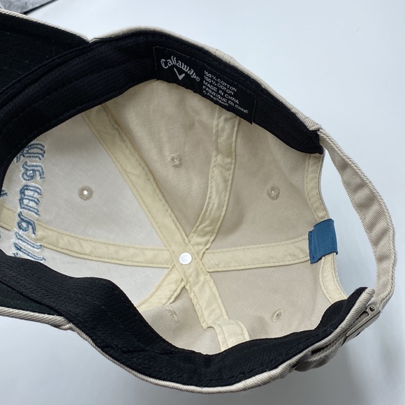 NWT Callaway Heritage Cream and Teal Blue Adjustable Golf Hat Cap - Picture 7 of 9